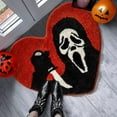thumbnail image 4 of Alfombra de baño TANVILL para Halloween, negra, roja y naranja, antideslizante, 4 of 7