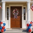 thumbnail image 6 of Fmxomd 4th of July Wreath for Front Door, Red White and Blue Patriotic Wreath, Artificial Memorial Day Independence Day Decor for Farmhouse Home Indoor Outdoor, 6 of 9