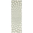 thumbnail image 4 of SAFAVIEH Soho Chloe Polka Dots Wool Area Rug, Grey/Ivory, 8'3" x 11', 4 of 10