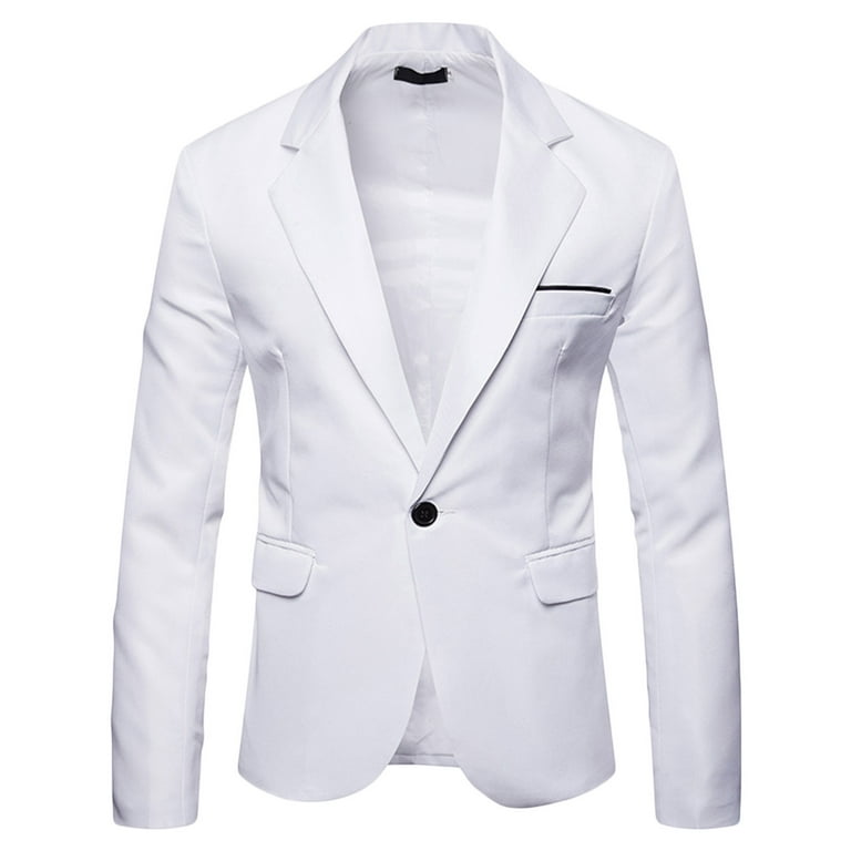 SMihono Men's Trendy Casual Suit Jacket Blazer Long Sleeve Tuxedo