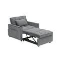 thumbnail image 5 of Newest Multi-Functional Sofa Bed Chair,Dark Gray Convertible Recliner for Small Spaces, Adjustable Backrest, Compact Sleeper for Studio Apartments, 5 of 8