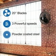Air King 20" 1/6 HP 3Speed Industrial Grade Steel Wall Mount Fan