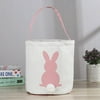 Easter Egg Basket Holiday Rabbit Bunny Printed Canvas Gift Carry Eggs Candy Bag