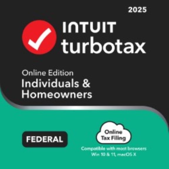 TurboTax Online 2025, Individuals & Homeowners, Federal Tax Return [Online Activation Code]