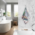 thumbnail image 2 of Yayeee 2 Pack Hand Towels for Bathroom 100% Cotton 16" x 28" Soft Absorbent Kitchen Towel, Pink Door, 2 of 7
