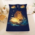 thumbnail image 5 of Erosebridal Capybara Bed Sheets For Capybara Lover,Galaxy Starry Night King Sheets For Kids Girls 4-Piece, 5 of 6