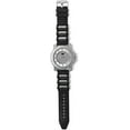 thumbnail image 4 of Charles Raymond Bling-ed Out Hip Hop Rubber Bullet Band Mens Watch and Iced Cuban Bracelet - RWC2021 (GJM Blk SLV SLV with Cuban), 4 of 7