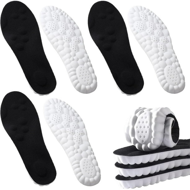 Plantillas Cloudstride 4d, Plantillas Deportivas con Tecnología Cloud 4d, Plantilla de Nube Suave para Protección de Pies, Plantillas Deportivas de Espuma Viscoelástica Transpirables con Absorción de Impactos para Soporte de Pies y Articulaciones (Negro, 10-11)