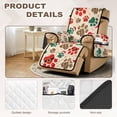 thumbnail image 3 of Yuyamidu Christmas Paw Lazy Boy Recliner Covers Waterproof Stretch Reclining Cover with Elastic Straps Easy to Install Single-Seater Sofa Slipcovers Retro Furniture Protector, 3 of 7