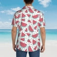 thumbnail image 4 of Balery Watermelon Camisas hawaianas de manga corta para hombre, camisas playeras de corte holgado, camisas de vacaciones con botones,XX-Large, 4 of 7