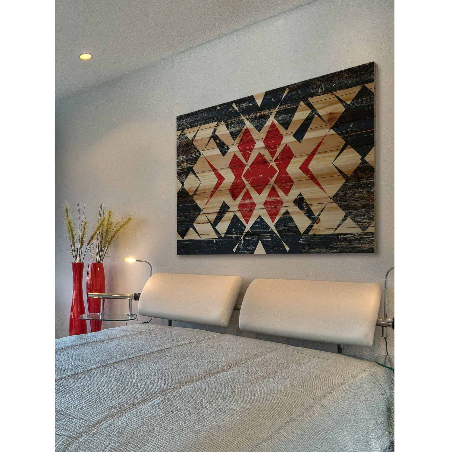 Marmont Hill - "Red Comes Through" Painting Print on Natural Pine Wood