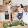 thumbnail image 6 of 2-Piece Kitchen Mat Set Non Slip Washable Floor Mats Decorative Rugs for Kitchen Sink Laundry White Roses in A Vase, 6 of 7