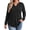 Black, variant on Plus Size Blouses for Women Henley V Neck Tops Casual Long Sleeve Button Shirts Fall Pullover Outfit
