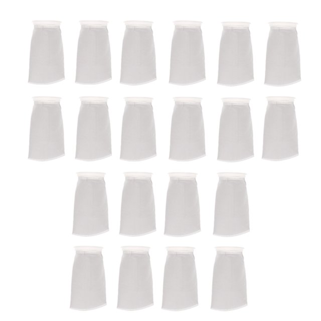 20 Piezas Bolsa de Filtro de Tanque de Acuario 100um Bolsa de Calcetín de Filtro de Fieltro de Acuario Sunnimix Filtro de acuario