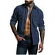 thumbnail image 2 of Blusa y camisa de manga larga con cuello vuelto para hombre, camiseta lisa de moda, blusa de manga larga con cuello vuelto, informal, elegante, con estilo, cómoda, con bolsillos, botones y capucha, bl, 2 of 6