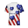 thumbnail image 5 of Dyegold Summer Tops for Women 2023, Star Stripes 4th July Cute Summer Tops for Women Casual Tops US Flag Loose Short Sleeve Tees Shirt V-Neck ​Tunic Tops, 5 of 5