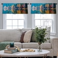 thumbnail image 5 of LALILO Kitchen Curtain Valance Red Poppies Color Flower Water Rod Pocket Window Curtain 52"x 18" Set of 2, 5 of 7