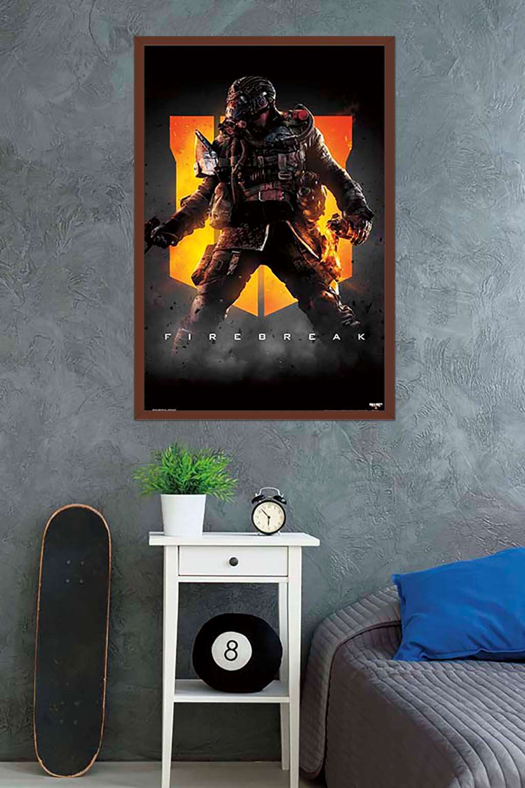 Call of Duty: Black Ops 4 - Firebreak Key Art Wall Poster, 22.375" x 34", Framed