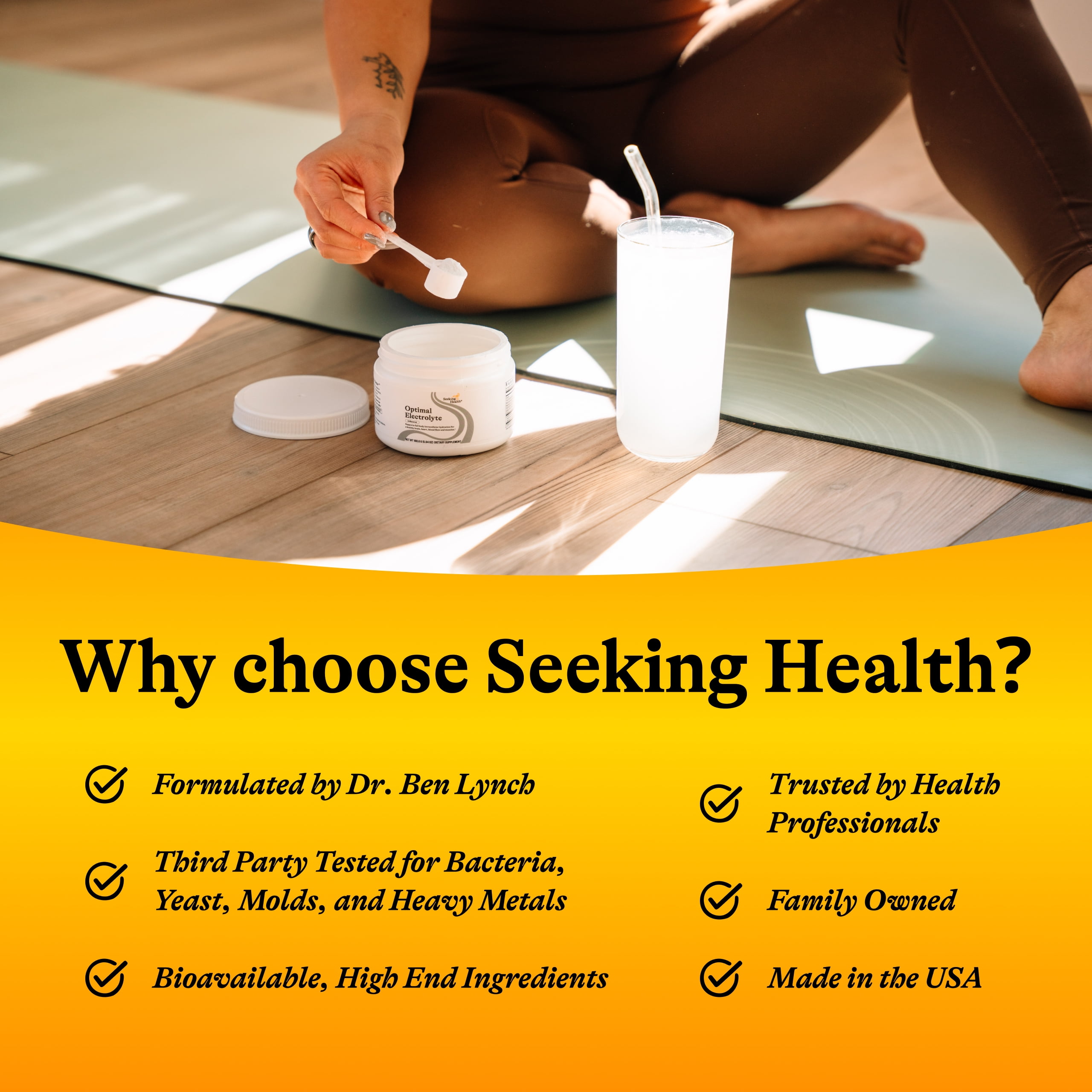 Seeking Health Optimal Electrolyte Powder, Unflavored, Healthy Energy and Endurance Support, Promotes Hydration and Healthy Muscles, Vegan and Vegetarian (30 servings)*