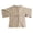 ZB Khaki, variant on Womens Cropped Tee Solid Crew Neck T Shirt Short Sleeves Boxy Fit Dropped Shoulder Seams Casual Basic Summer Top