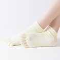 thumbnail image 1 of Yoga Socks Open Toe Open Back Professional Dispensing Women Yoga Five Finger Socks Toe Socks, 1 of 5