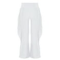 thumbnail image 2 of Zaldita Kids Girls Tassel Bell Bottom Pants Latin Ballroom Salsa Tango Cha Cha Rumba Performance Dance Flare Trousers White 12, 2 of 4