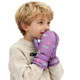 thumbnail image 6 of Bmisegm Kids Ski Snow Gloves Boys Girls Thermal Insulated Mittens Children Cold Weather Outdoor Play Waterproof Purple_002 L, 6 of 6