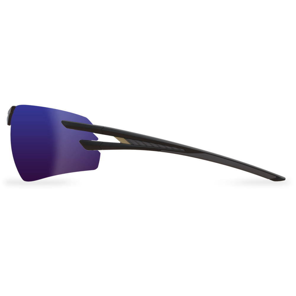 Edge Eyewear Safety Glasses, Blue, Mirrored, Black SL118