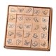 thumbnail image 1 of Juego de 25 mini sellos de madera para manualidades, manualidades decorativas y proyectos de bricolaje. Mariposa, 1 of 8