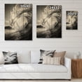 thumbnail image 4 of Designart "Wave Photo Monochrome Oceanic Beauty I" Nautical & Beach Print on Natural Pine Wood, 4 of 5