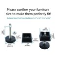 thumbnail image 2 of Uxcell Leveling Feet 40 x 40mm Square Insert Adjustable Leveler for Table 10 Sets, 2 of 7