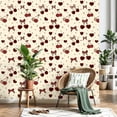 thumbnail image 3 of Peel and Stick Wallpaper Cherry Heart Bows Sparkles Warm Tones 24in x 118in Contact Paper Removable Self Adhesive Wall Mural Wall Decor for Bedroom Kitchen Cabinets, 3 of 8