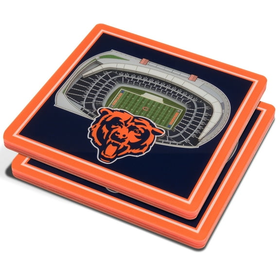 Blue Chicago Bears 3D StadiumViews Coasters