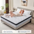 thumbnail image 5 of 12-Inch Queen Memory Foam Hybrid Mattress - Ergonomic Medium Firm Design with Pocketed Coils for Luxurious Comfort, Gray Quilted Cover, 5 of 5