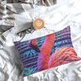 thumbnail image 5 of Yiaed Digital Flamingo Vibrant Art Print Brushed Microfiber Envelope Pillowcases, Standard,Envelope Closure Pillow Cases(No pillow core)-14"x20", 5 of 6
