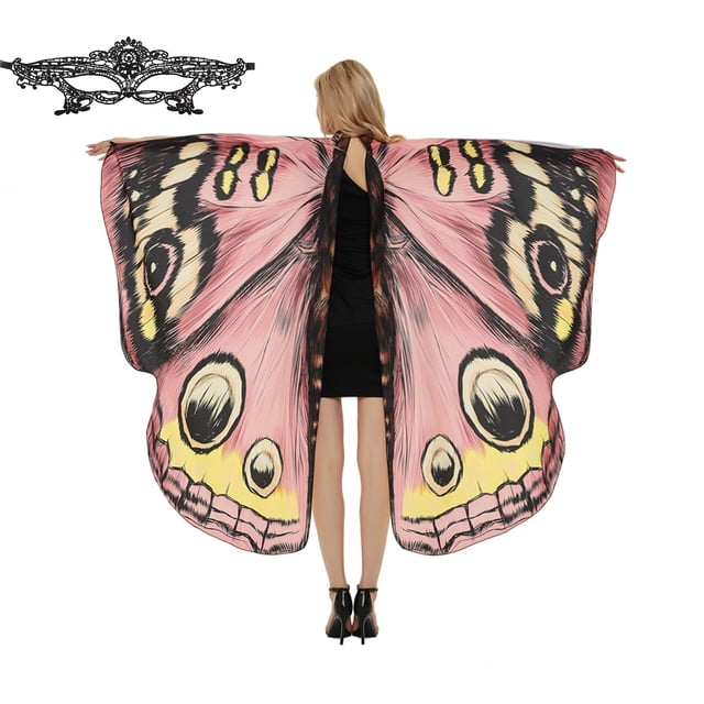 Kmbangi Châle Papillon pour Femmes aux Couleurs Vives, Sangle de Main Ajustable