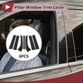 thumbnail image 2 of Unique Bargains 8 Pcs Door Pillar Window Trim for Ford Everest 2023-2024 Front Rear Left Right Anti Scratch Sticker Pillar Posts Door Outer Exterior Cover Black, 2 of 8