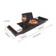 thumbnail image 5 of Bandeja de carrito para bañera,Bañera Bandeja para carrito Bamboo Spa Bañera Organizador para carrit CACAGOO Negro, 5 of 7