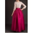 thumbnail image 3 of Womens Handmade Long Pleated Maxi Skirt with Pockets Christmas Skirt, 3 of 5