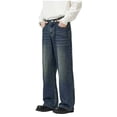 thumbnail image 2 of Xdegoge Baggy Jeans for Men Wide Leg Denim Pants Loose Fit Casual Y2K Streetwear Skate Trousers Classic Straight Vintage Everyday Comfy Bottoms, 2 of 9