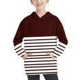 thumbnail image 1 of RXIRUCGD Sweat à Capuche Oversize Col Rond Mode Enfants Manches Longues Pull 4-14 Ans pour Filles et Garçons, Vin, Taille : 7 Ans, 1 of 6