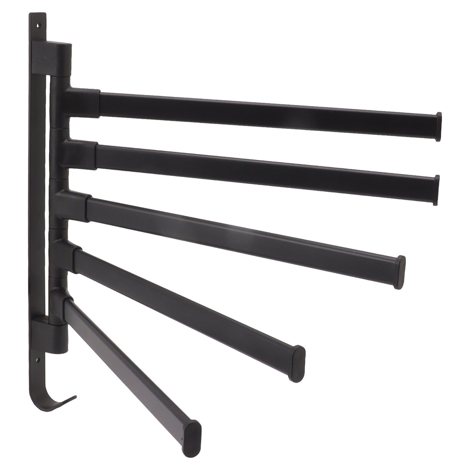 Swivel Hand Towel Black Swivel Towel Bar Punch Free Bathroom Towel Rack Wall Mounted Bathroom Corner Ing Rod Walmart