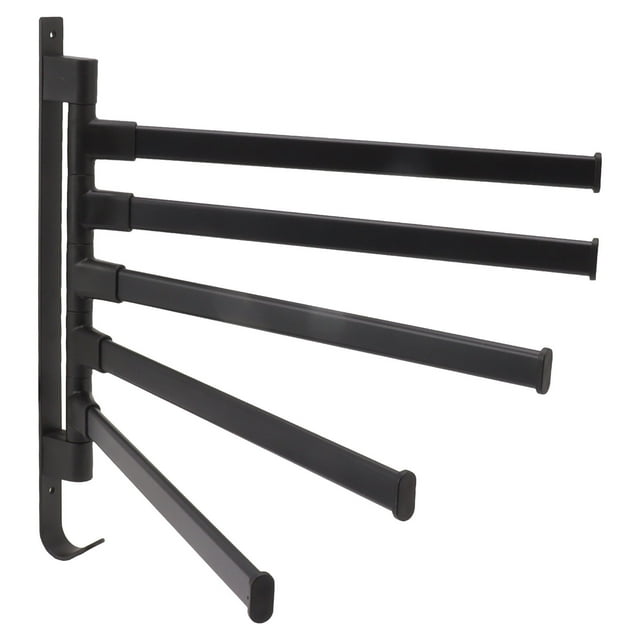 Swivel Hand Towel, Black Swivel Towel Bar Punch Free Bathroom Towel Rack Wall Mounted Bathroom Corner Ing Rod