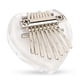 thumbnail image 2 of Mini piano de pulgar, piano de pulgar 8 teclas Teclas de cristal en forma de corazón Kalimba Diseñado con precisión, 2 of 8