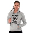 thumbnail image 3 of Life Based True Story Sarcastic Humor Unisex Plus Fleece Graphic Hoodie Brisco Brands 5X, 3 of 5