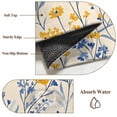 thumbnail image 6 of Garden Flora Illustrations Round Area Rug 5 FT, Non Slip Bedroom Rugs, Blue Yellow Flowers Washable Soft Circular Carpet Non-Shedding Floor Mat for Kitchen Dining Room Foyer Balcony Dorm, 6 of 8
