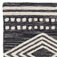 thumbnail image 2 of SAFAVIEH Micro-Loop Glenda Geometric Aztec Wool Area Rug, Charcoal/Ivory, 5' x 5' Square, 2 of 4
