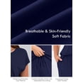 thumbnail image 6 of SHOWMALL Plus Size Casual Clothing for Women 2 Piece Outfit Sets Summer Short Sleeve T-Shirt & Pants Matching Ensemble - Navy Blue 3X, 6 of 11