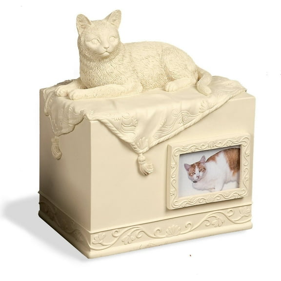 Serenity Heart BELOVED COMPANION PET URN, Cat, 6" Tall, by AngelStar 49504