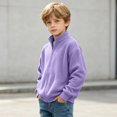 thumbnail image 5 of SERTGUTR Boys Waffle Knit Jacket Full Zipper Stand Collar Long Sleeve Ribbed Cuffs Solid Color Casual Top Everyday School Fall Winter Coat, 5 of 8